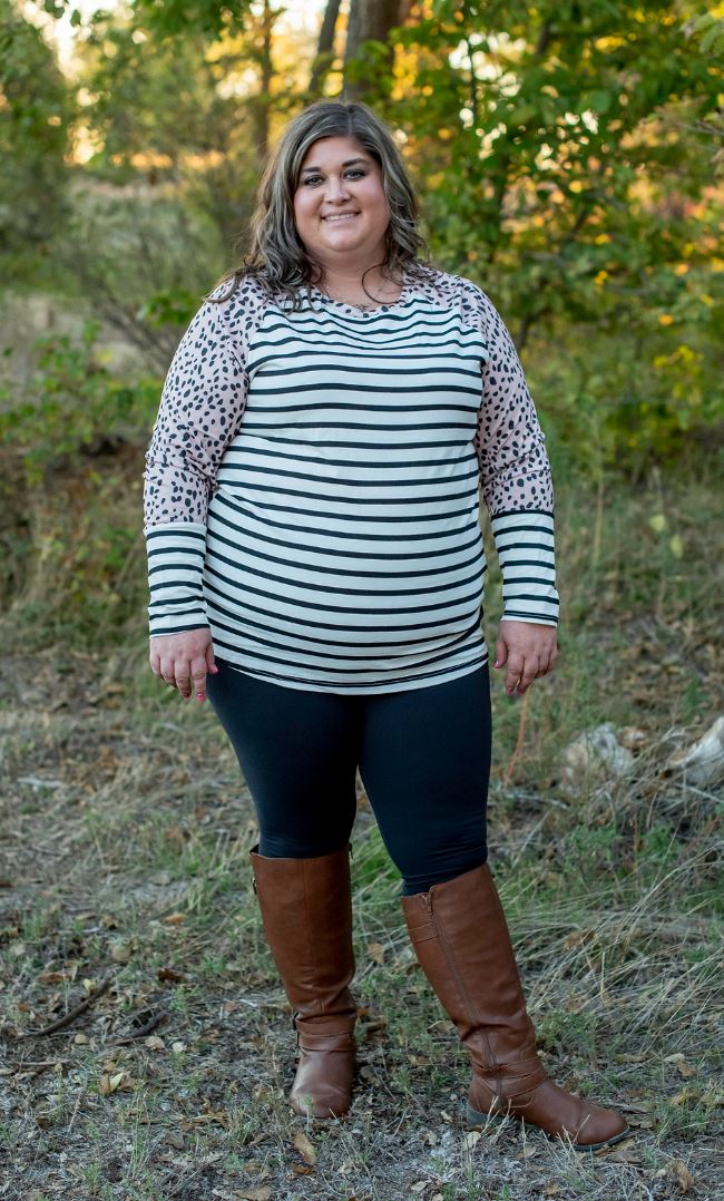 Spots and Stripes Top Curvy